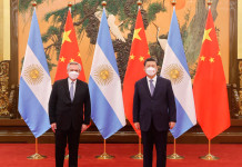 Sabino Vaca Narvaja dijo que en los próximos años China será el primer socio comercial de la Argentina Los presidentes Alberto Fernández y Xi Jinping - Foto: Presidencia