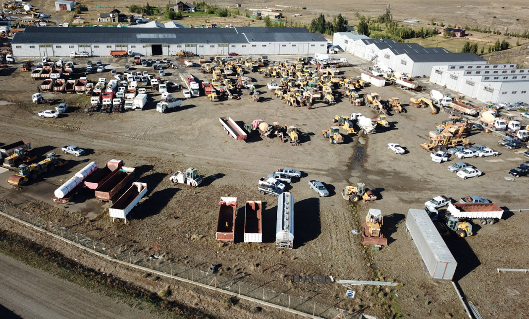 Una vista desde el dron de la empresa Austral Construcciones - Foto: OPI Santa Cruz/Francisco Muñoz