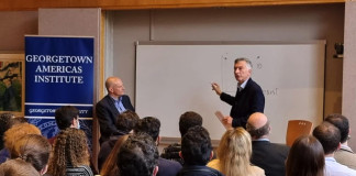 Mauricio Macri en la Universidad de Georgetown