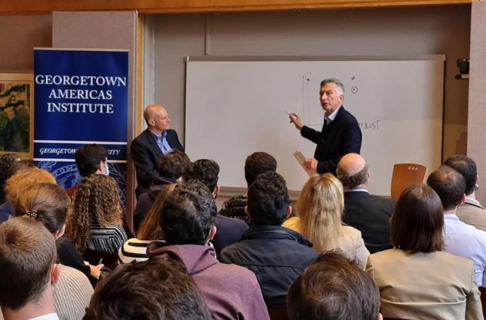 Mauricio Macri en la Universidad de Georgetown