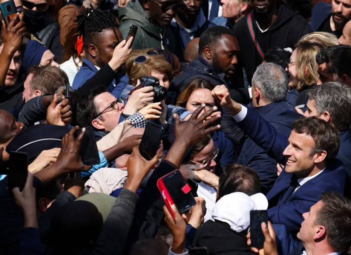 Emmanuel Macron en París -