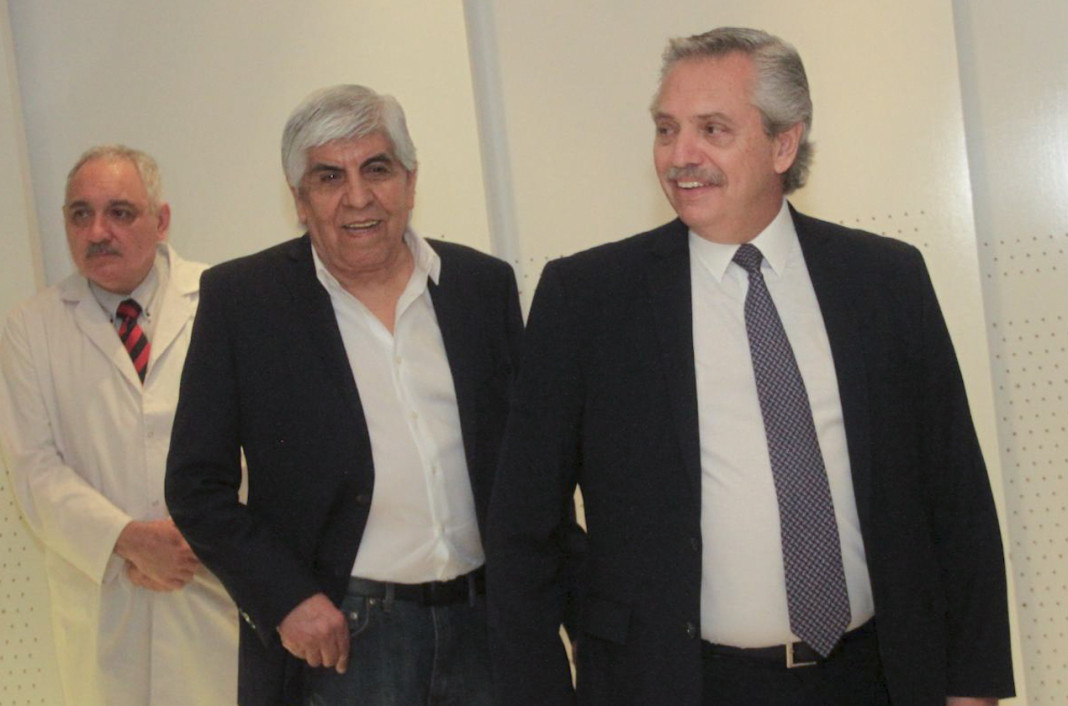 Alberto Fernández junto a Hugo Moyano - Foto: NA
