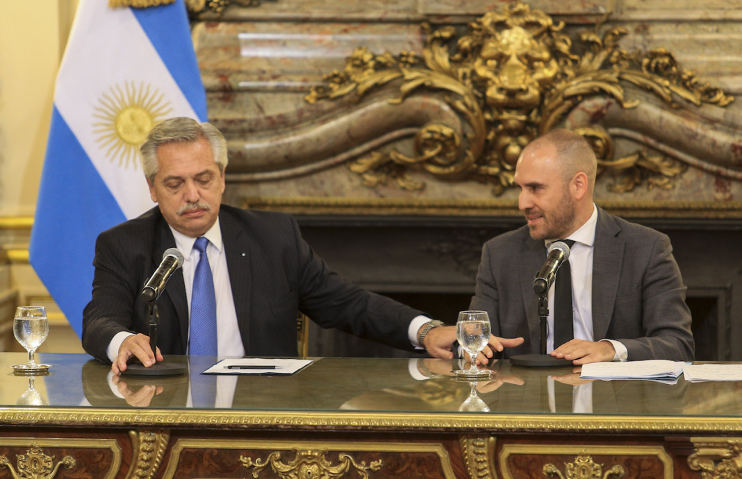 El presidente Alberto Fernández junto al ministro de economía Martín Guzmán - Foto: NA
