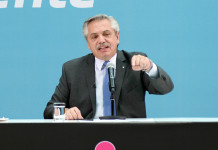 El presidente Alberto Fernández en un acto esta tarde - Foto: NA