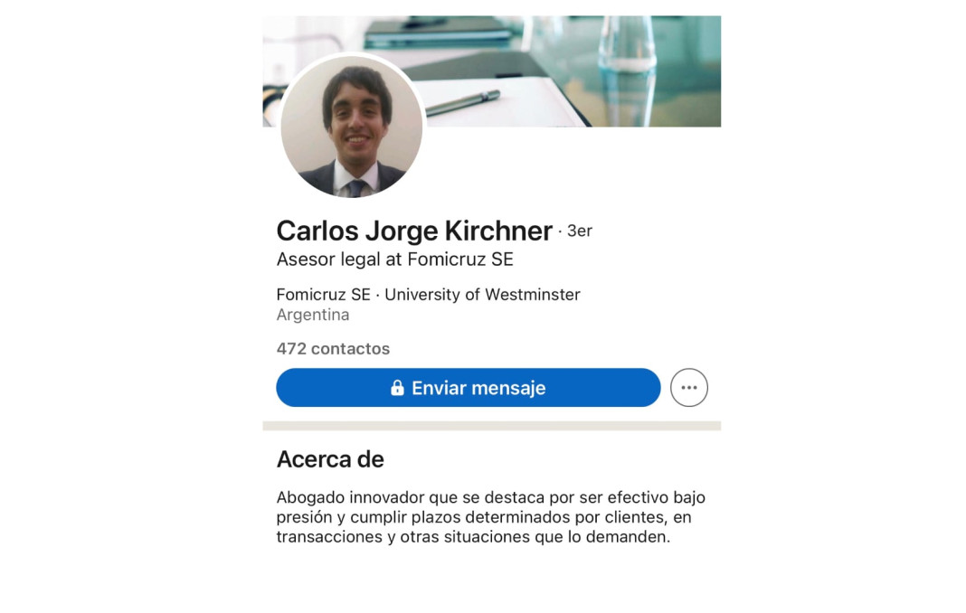 Jorge Carlos Kirchner y su perfil en las redes sociales
