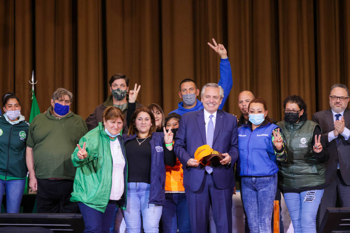 El presidente Alberto Fernández participó del acto de la Confederación de Sindicatos Industriales de la República Argentina - Foto: Presidencia