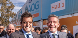 Sergio Massa junto a Mariano Aricioni -