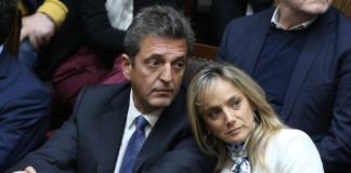 Sergio Massa junto a Malena Galmarini - Foto: NA