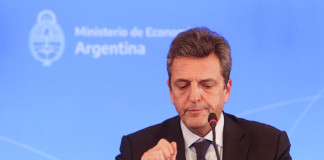 El ministro de Economía, Sergio Massa, durante el anuncio de las nuevas medidas - Foto: NA