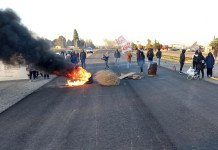 Corte de la ruta nacional N3 en Chubut -