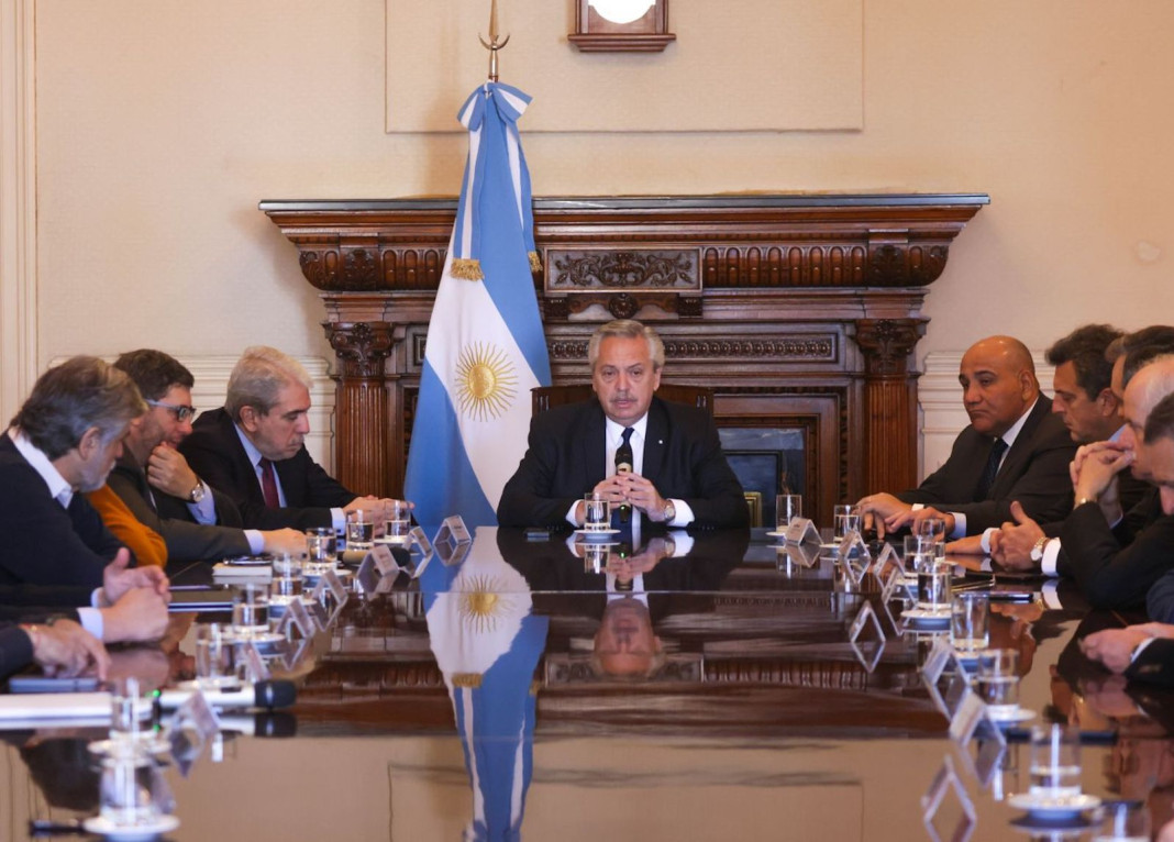 El presidente Alberto Fernández encabezó una reunión de Gabinete en Casa Rosada - Foto: NA