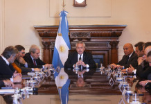 El presidente Alberto Fernández encabezó una reunión de Gabinete en Casa Rosada - Foto: NA