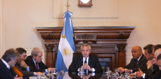 El presidente Alberto Fernández encabezó una reunión de Gabinete en Casa Rosada - Foto: NA