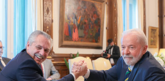 Alberto Fernández junto a Lula Da Silva -