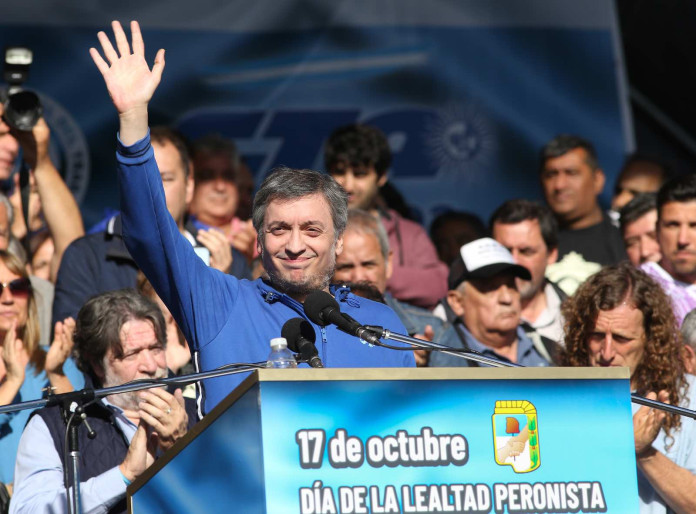 Máximo Kirchner en el acto del día de la lealtad - Foto: NA