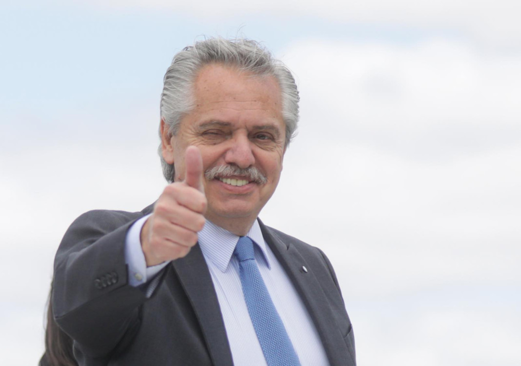 El presidente Alberto Fernández en un acto esta tarde - Foto: Presidencia