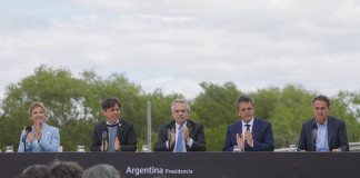 El presidente Alberto Fernández en un acto esta tarde - Foto: Presidencia