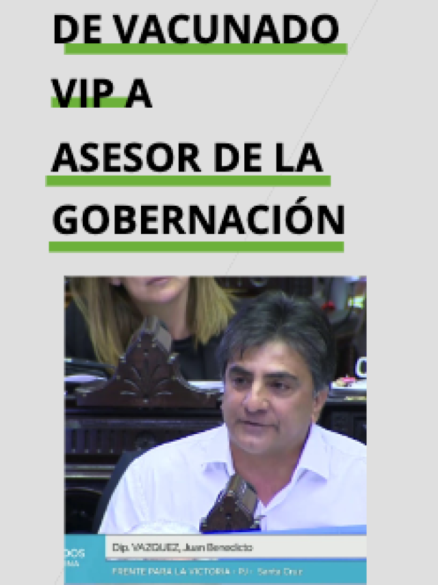 DE VACUNADO VIP A ASESOR DE LA GOBERNACIÓN