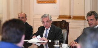 Alberto Fernández reunido con los intendentes del conurbano bonaerense - Foto: NA
