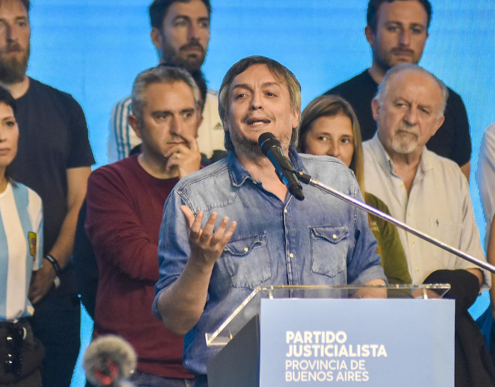 Máximo Kirchner en el acto del PJ bonaerense - Foto: NA