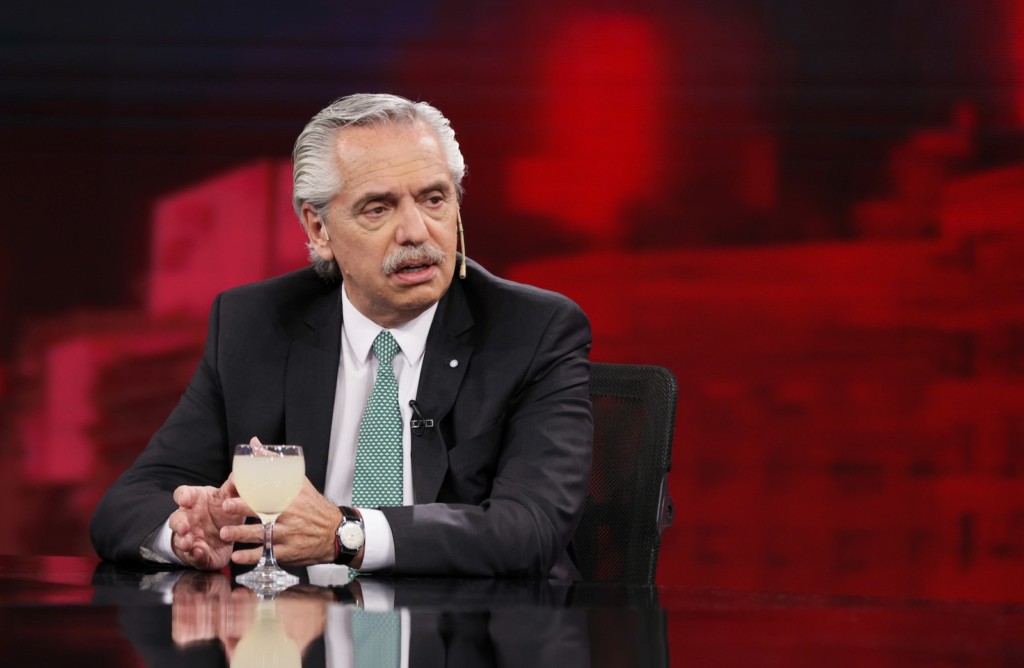 El Presidente Alberto Fernández en una entrevista en C5N - Foto: NA