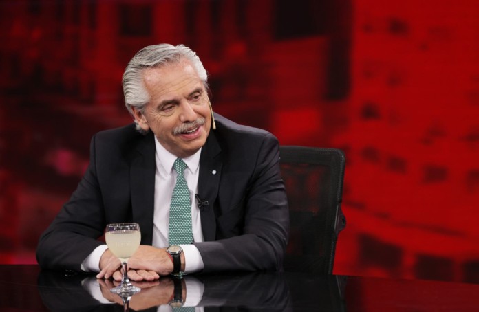 El Presidente Alberto Fernández en una entrevista en C5N - Foto: NA