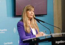 Por decisión del Gobierno, cierran la sala de prensa de la Casa Rosada por los festejos del Mundial La Portavoz de la Presidencia Gabriela Cerruti - Foto: NA