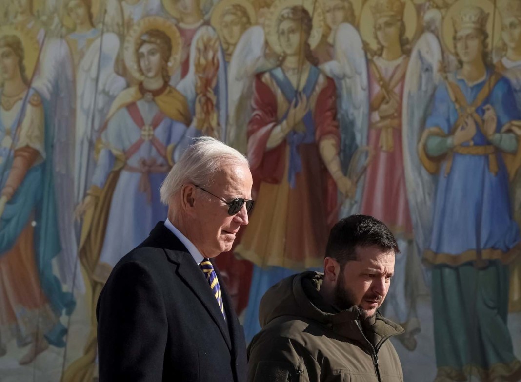 El presidente de Estados Unidos Joe Biden de visita en Ucrania junto al presidente Volodymyr Zelenskiy - Foto: NA