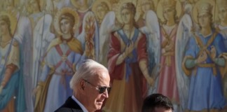El presidente de Estados Unidos Joe Biden de visita en Ucrania junto al presidente Volodymyr Zelenskiy - Foto: NA