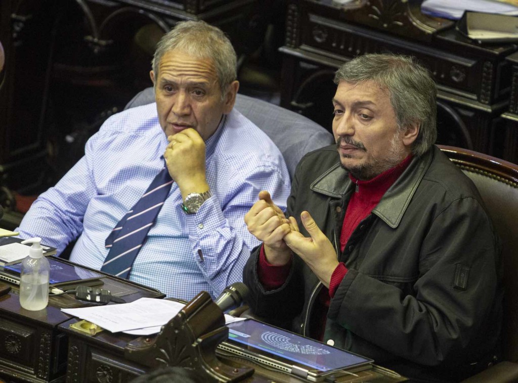 Sergio Palazzo junto a Máximo Kirchner - Foto: NA