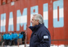 Cadena nacional de Alberto Fernández en la Antártida: “Vengo a hablarles de nuevos inicios” El presidente Alberto Fernández visita la Base Marambio - Foto: NA