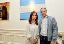 La Corte rechazó tomarle juramento al camporista Martín Doñate como consejero de la Magistratura Martín Doñate junto a la vicepresidenta Cristina Kirchner - Foto: NA