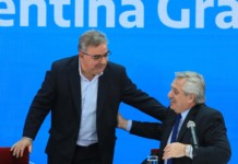 El Gobernador de Catamarca Raúl Jalil junto al Presidente Alberto Fernández - Foto: NA