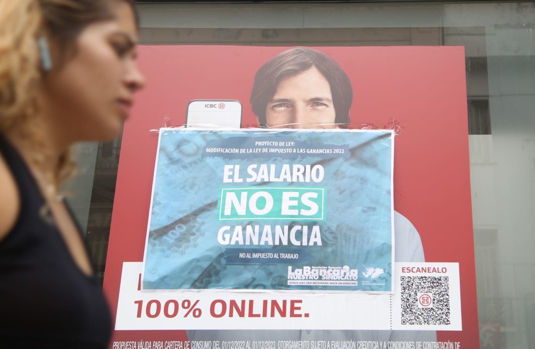 El paro nacional de la Bancaria este 23 de febrero de 2023 - Foto: NA