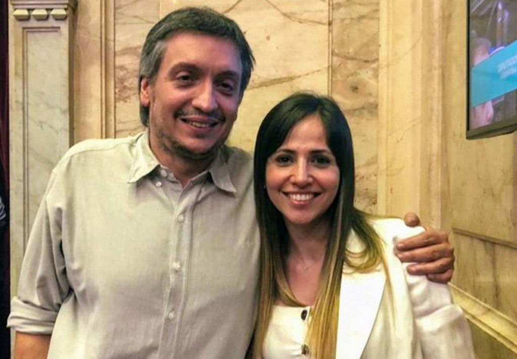 Romina Uhrig junto a Máximo Kirchner -