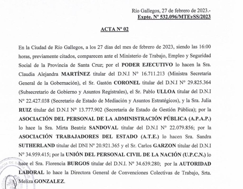 Analizamos las Actas Paritarias; irregularidades no explicadas y el claro fin de la aparición de Olga Reinoso en la última reunión: aceptar la última oferta del gobierno