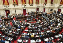 El Frente de Todos consiguió hoy el quórum reglamentario en el recinto y comenzó la sesión especial en la Cámara de Diputados - Foto: NA