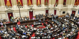 El Frente de Todos consiguió hoy el quórum reglamentario en el recinto y comenzó la sesión especial en la Cámara de Diputados - Foto: NA