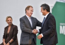 Entre Ríos sería la única provincia del Frente de Todos que va camino a unificar las elecciones con las nacionales Gustavo Bordet gobernador de Entre Ríos junto al Presidente Alberto Fernández - Foto: NA