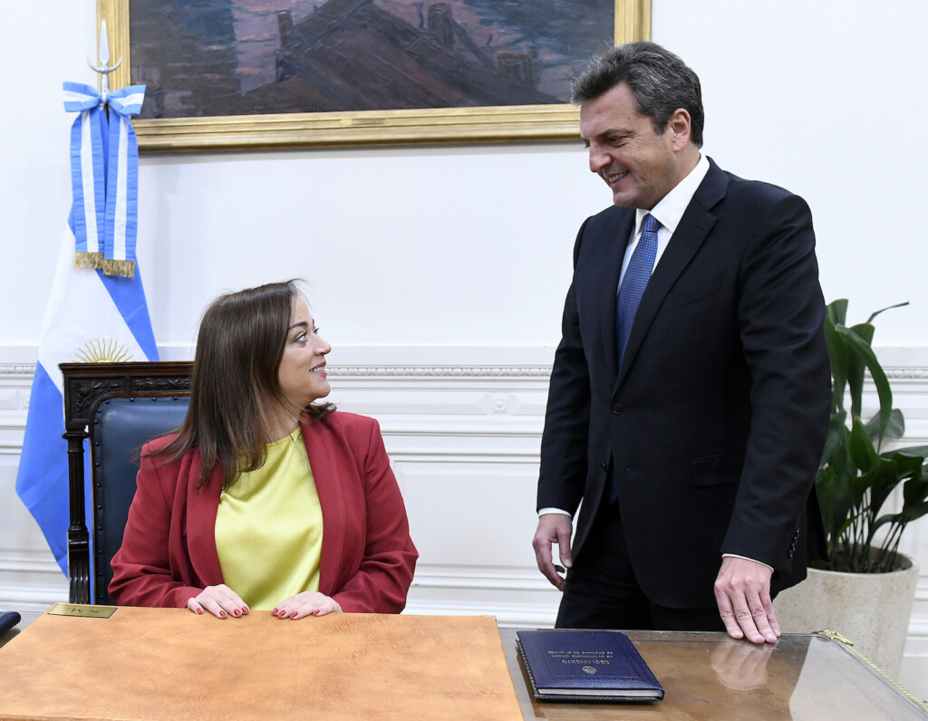 Cecilia Moreau junto a Sergio Massa - Foto: NA