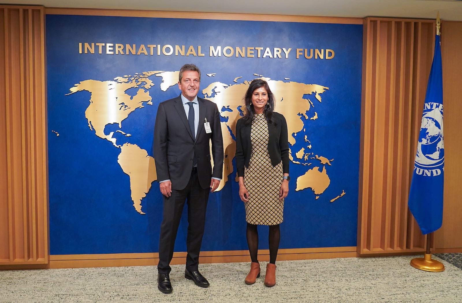 El ministro de Economía, Sergio Massa, mantuvo este miércoles un encuentro con la subdirectora Gerenta del Fondo Monetario Internacional (FMI), Gita Gopinath - Foto: Ministerio de Economía El ministro de Economía, Sergio Massa, mantuvo este miércoles un encuentro con la subdirectora Gerenta del Fondo Monetario Internacional (FMI), Gita Gopinath - Foto: Ministerio de Economía