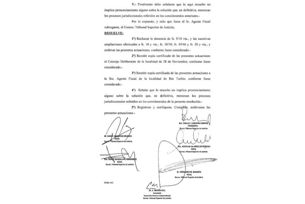El STJ rechazó la impugnación que hizo el intendente Fernando Españón a un abogado que tiene denunciado al municipio de 28 de Noviembre