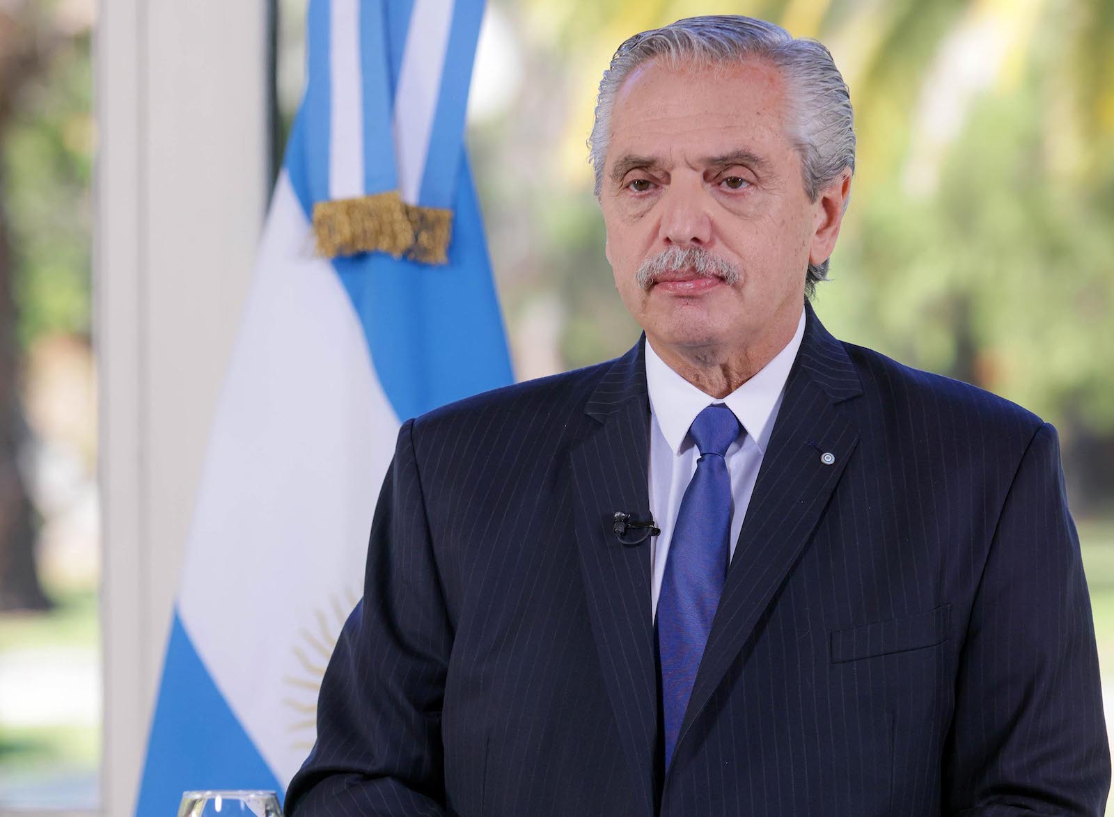 El presidente Alberto Fernández en cadena nacional - Foto: NA