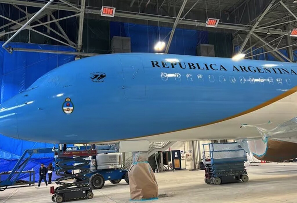 Las primeras imágenes del nuevo avión presidencial