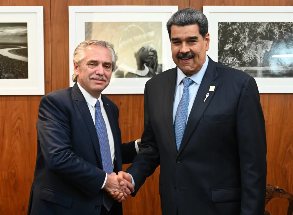 El presidente Alberto Fernández mantuvo una reunión bilateral con el presidente de la República Bolivariana de Venezuela, Nicolás Maduro - Foto: NA