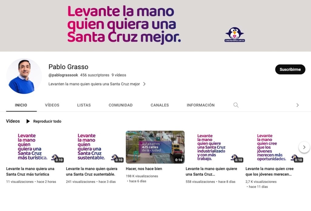 La campaña del intendente de Río Gallegos Pablo Grasso -