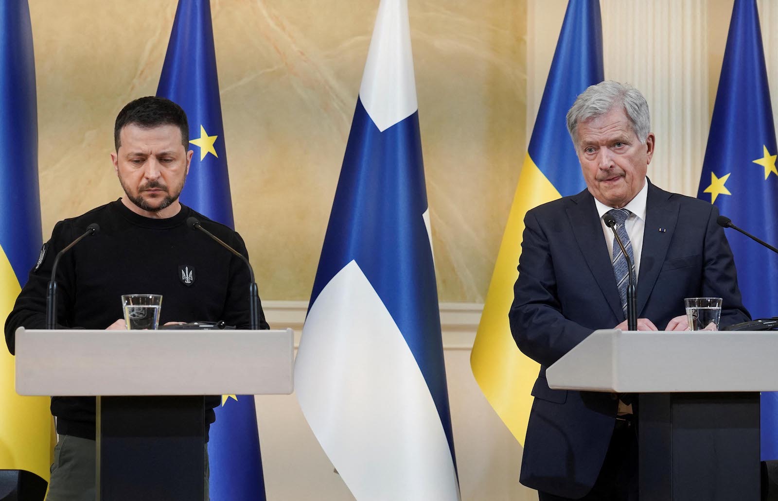 El presidente ucraniano, Volodimir Zelenski en la Haya - Foto: NA