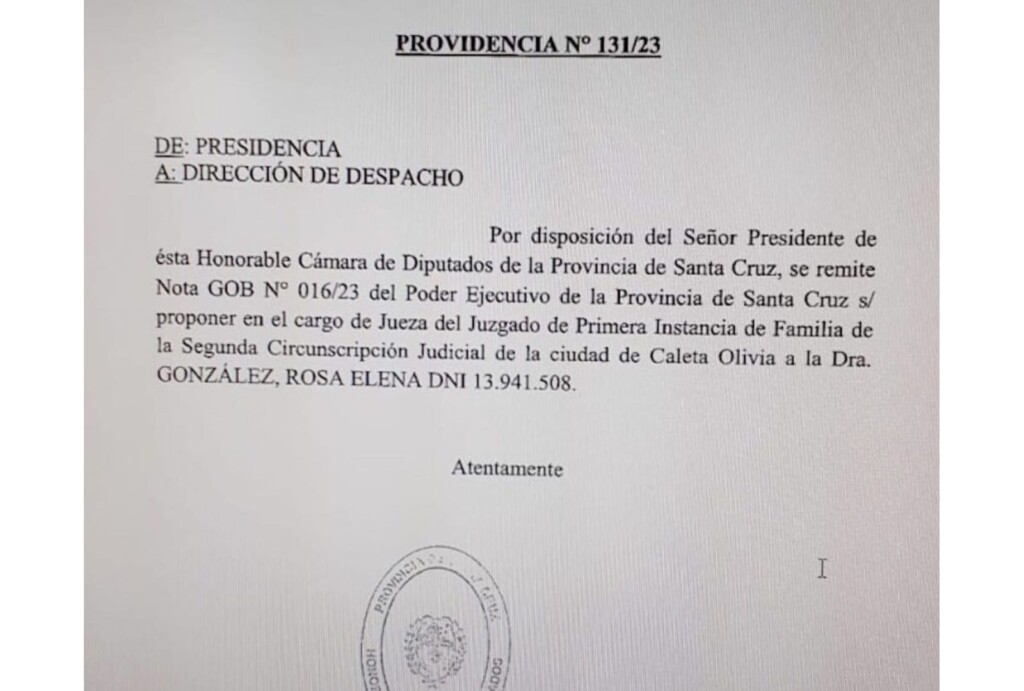 Quieren nombrar como Jueza de Familia de Caleta Olivia a una ex Ministra de Familia de Martín Buzzi, condenada por el TC de Chubut a pagar 650 mil pesos por corrupción administrativa en 2015