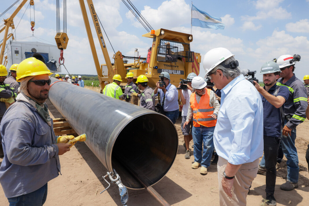 El gasoducto Néstor Kirchner en Vaca Muerta - Foto: NA