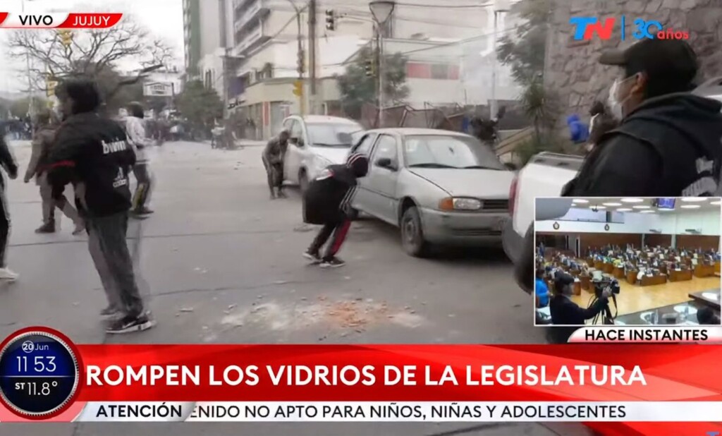 Incidentes en la legislatura de Jujuy - Captura de video